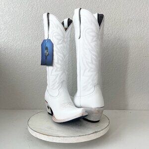 Lane MEGAN MORONEY Smokeshow Womens Cowboy Boots 8 White Western Cowgirl Tall